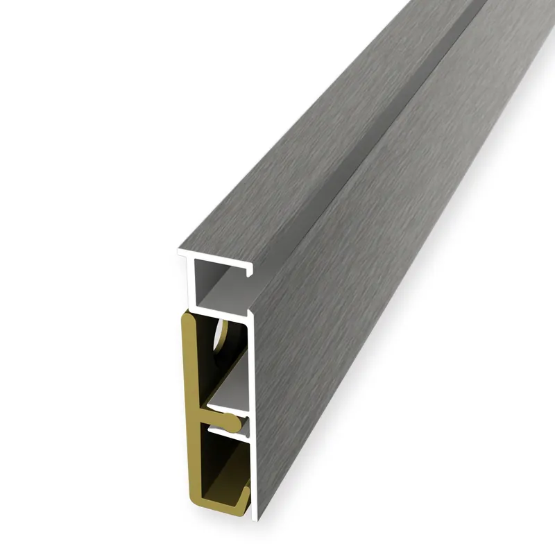 LED Sockelleiste 60 x 60 x 2500 mm Aluminium LED Fußleiste Glatt Gebohrt versch. Farben Küberit Direktkauf