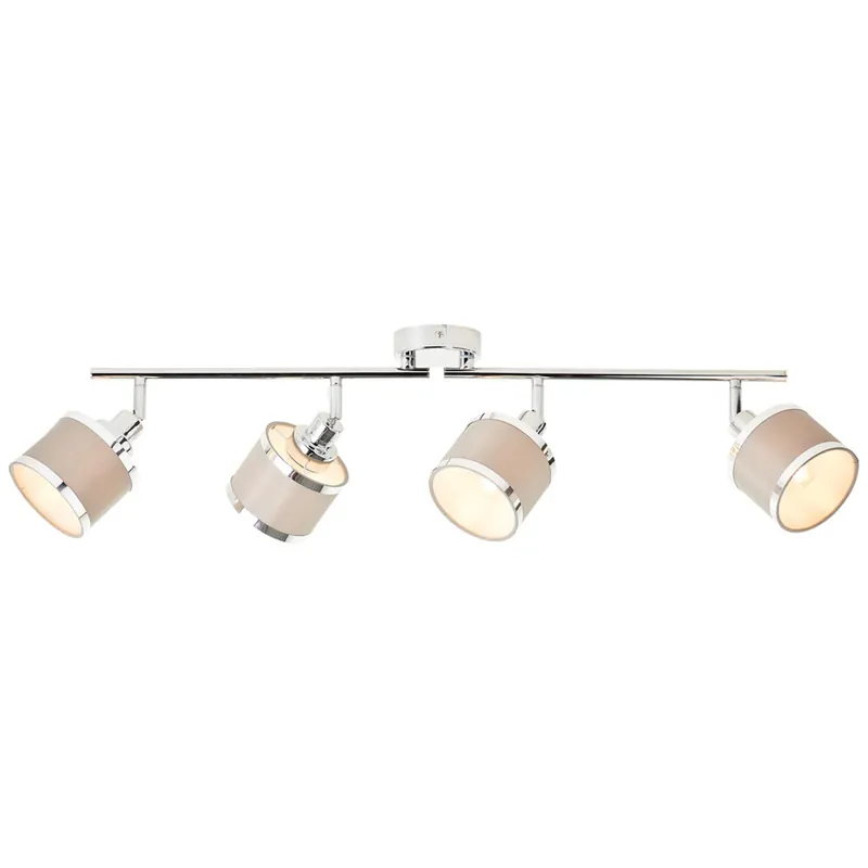 Deckenleuchte 21.9 x 10 x 85.7 cm Grau Metall Deckenlampe Zylindrisch Textil Harmonisch Finale Aktion