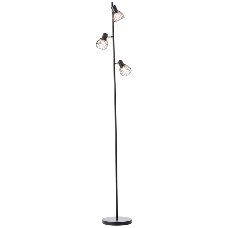 Stehleuchte 162 x 26 x 28 cm Schwarz Metall Stehlampe Skandi Retro Harmonisch Billig