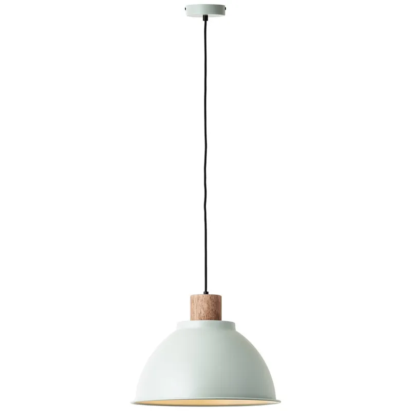 Pendelleuchte 120 x 38 cm Grün Holz Pendellampe Modern Skandi Harmonisch Echt