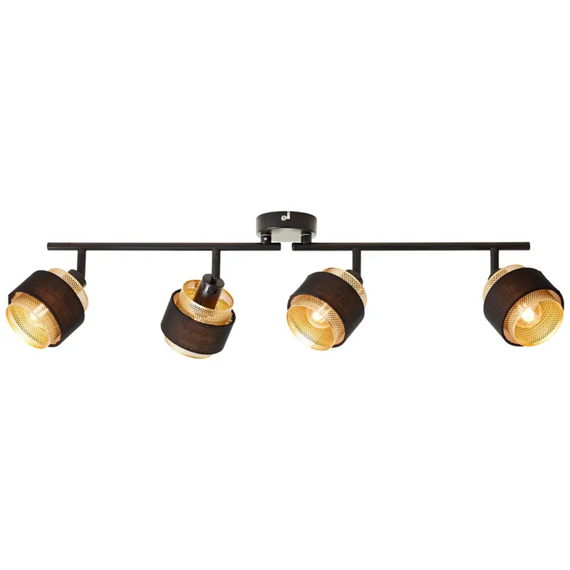 Zertifiziert Wandleuchte 17.2 x 10 x 87.1 cm Gold Metall Wandlampe Zylindrisch Glamour Boho Harmonisch