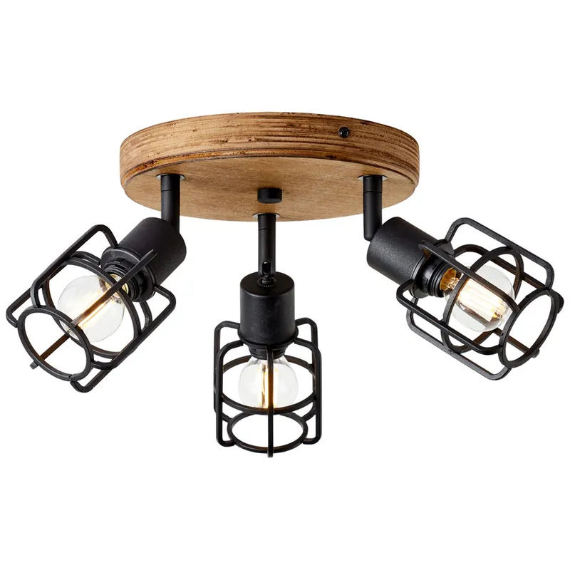 Deckenleuchte 19 x 35 cm Braun Metall Deckenlampe Zylindrisch Vintage Harmonisch Neue Kollektion