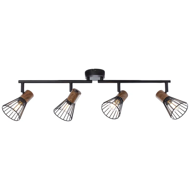 Deckenleuchte 20 x 69.5 x 8.4 cm Braun Metall Deckenlampe Kegel Vintage Retro Harmonisch Kracherpreis