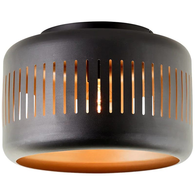 Deckenleuchte 25.5 x 38 cm Gold Metall Deckenlampe Modern Harmonisch Aktuell