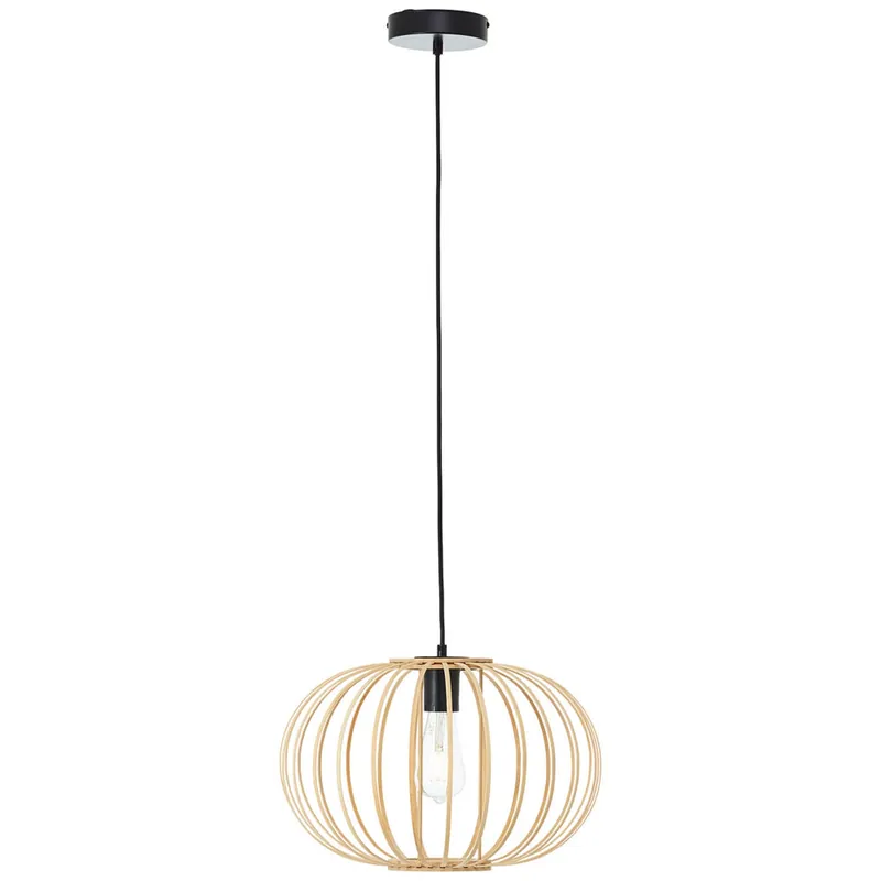 Abverkauf Pendelleuchte 120 x 40 cm Braun Metall Pendellampe Zylindrisch Harmonisch
