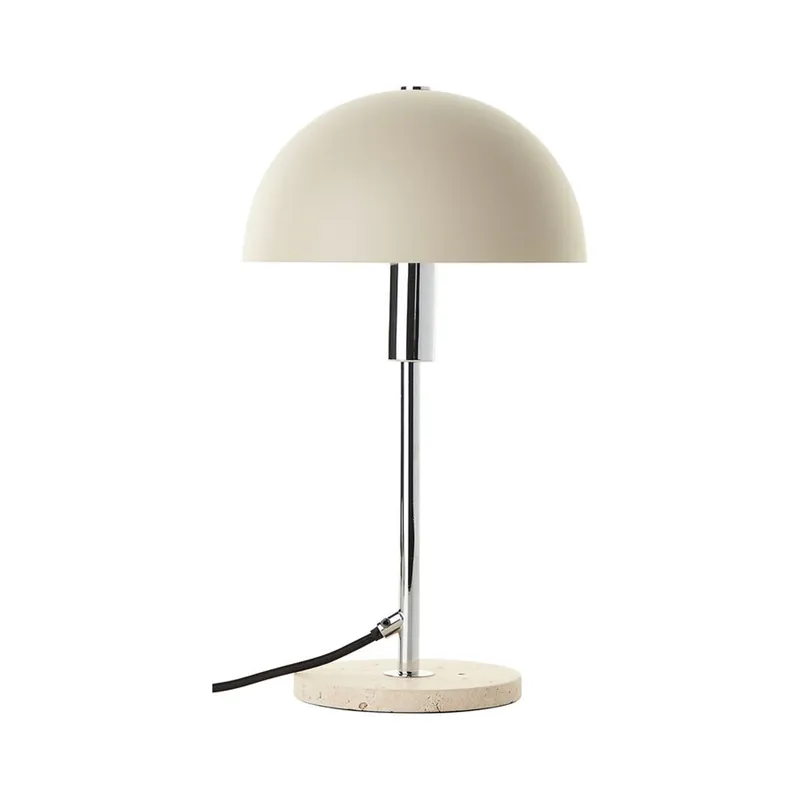 Wochenendangebot Geeignet für LED-Leuchtmittel Tischleuchte 35.5 x 20.3 cm Beige Metall Tischlampe Modern Harmonisch