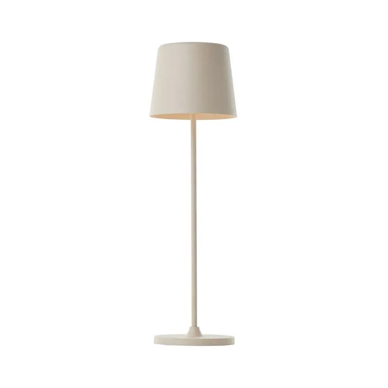 LED Tischleuchte 37 x 10 cm Beige Metall Tischlampe Modern Basic dimmbar Harmonisch Nur Heute