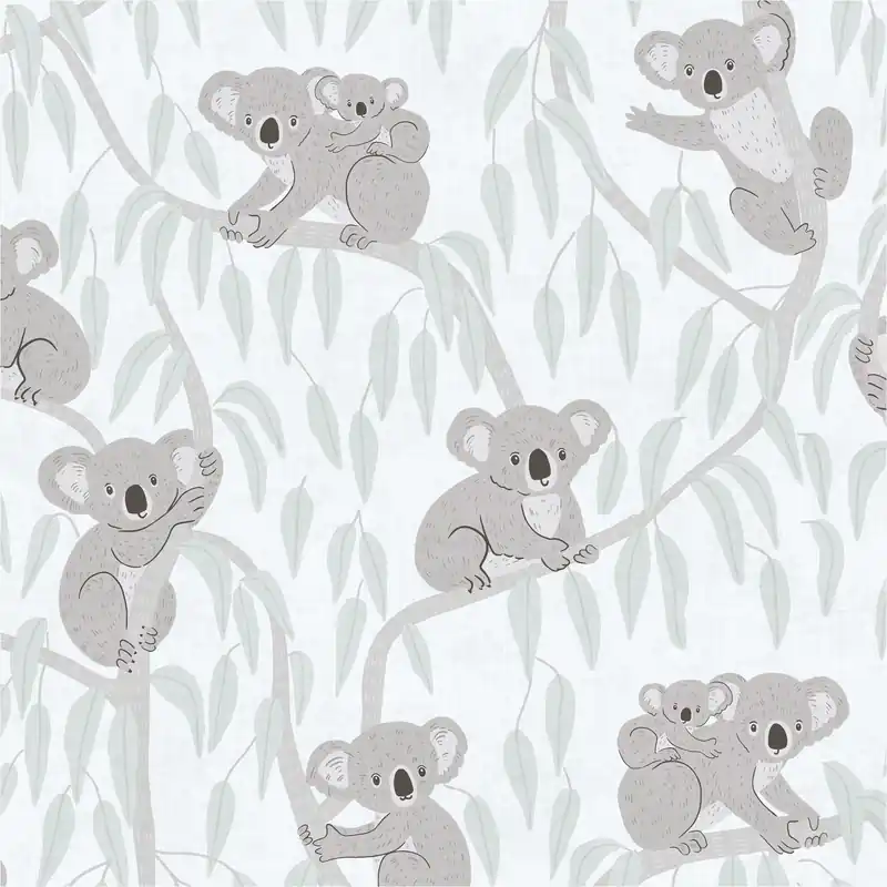 Vliestapete 771342 Braun Grau Muster Motive Tapete Kinderzimmer Lilly & Luis Koala A.S. Création Direktkauf