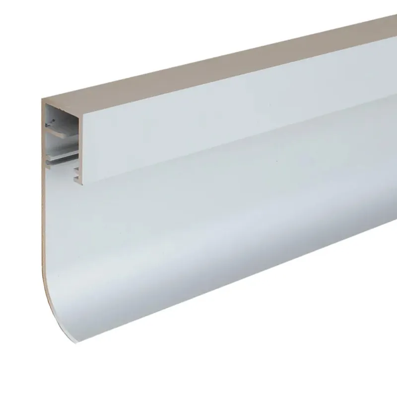 Kracherpreis PROVISTON Licht Sockelleiste Metall 15.8 x 60 - 100 x 2500 mm LED Fußleiste Aluminium Ungebohrt