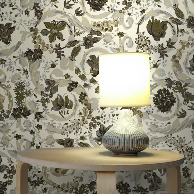 Super-Preis Tapete Versace Floral M1-No.11548 | Vliestapete Design | Creme | Weiß | Floral | Ranken | Luxus