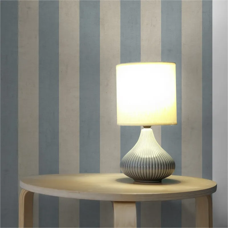 Tapete Streifen M1-No.12033 | Vliestapete Blockstreifen | Blau | Beige | Wohnzimmer | Schlafzimmer Neue Kollektion