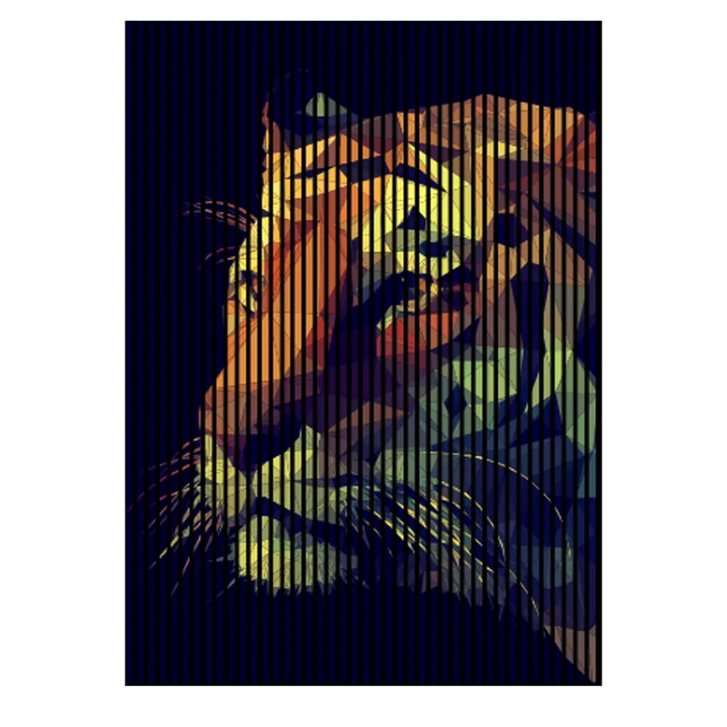 Neuheit Akustikpaneele mit Digitaldruck Tiger Gemälde Wandpaneele Schwarz Orange in versch. Größen