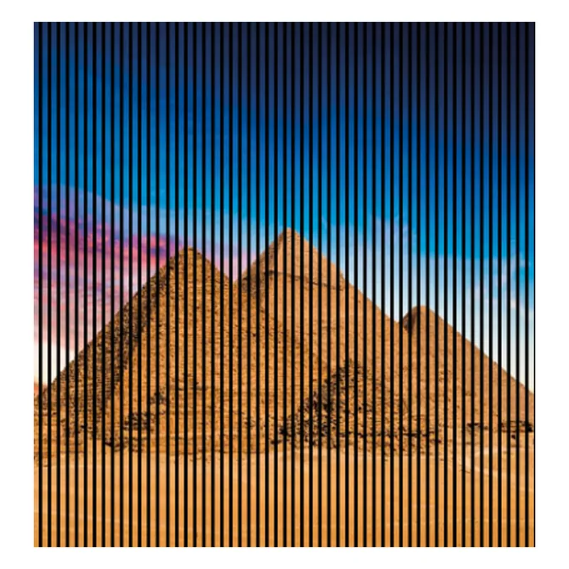 Akustikpaneele mit Digitaldruck Pyramiden Landschaft Wandpaneele Blau Braun in versch. Größen Top-Preis