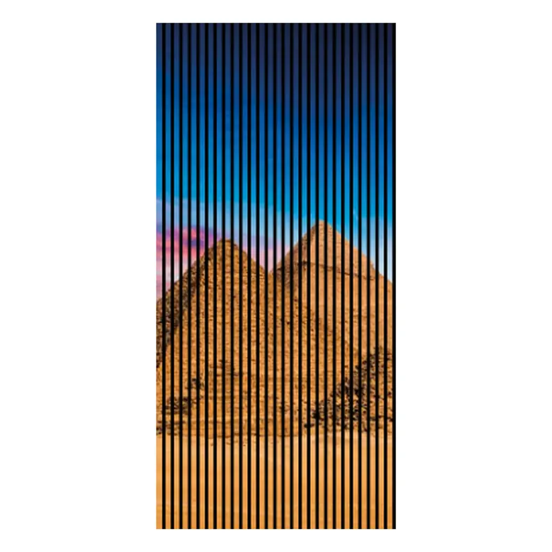 Must-Have Akustikpaneele mit Digitaldruck Pyramiden Landschaft Wandpaneele Blau Braun in versch. Größen
