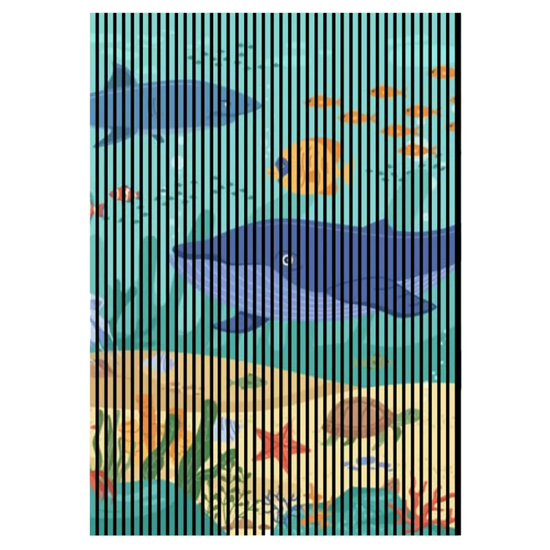 Akustikpaneele mit Digitaldruck Fische Meer Wandpaneele Türkis Blau in versch. Größen Super-Preis