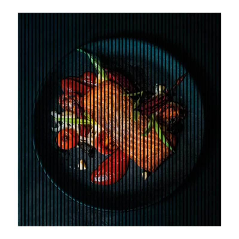 Akustikpaneele mit Digitaldruck Lachs Gemüse Teller Wandpaneele Schwarz Rot Grün in versch. Größen Schneller Versand