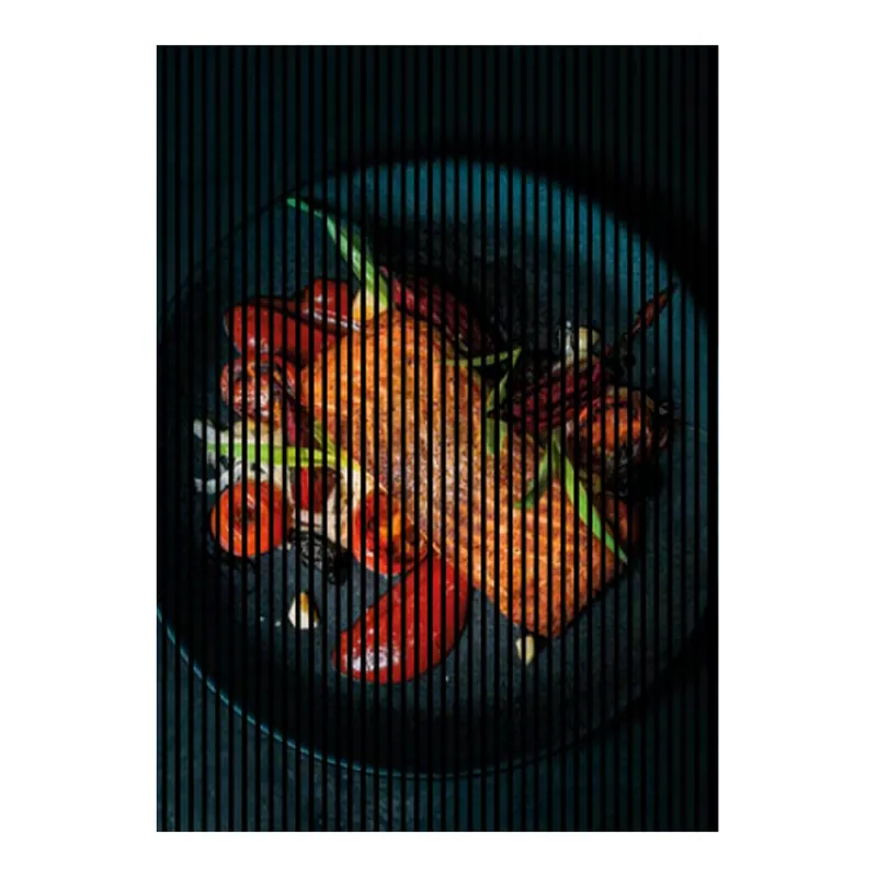 Akustikpaneele mit Digitaldruck Lachs Gemüse Teller Wandpaneele Schwarz Rot Grün in versch. Größen Günstig