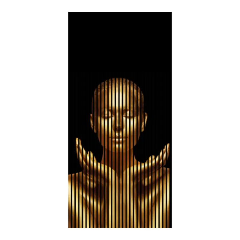 Online Kaufen Akustikpaneele mit Digitaldruck Mensch Statue Wandpaneele Schwarz Gold in versch. Größen
