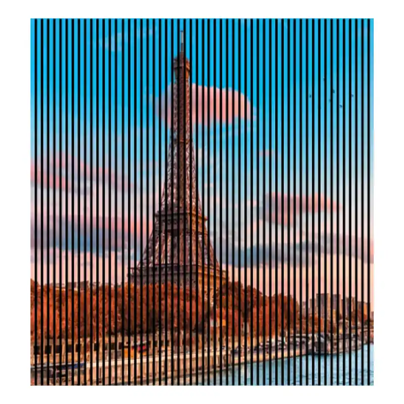 Akustikpaneele mit Digitaldruck Eiffelturm Paris Wandpaneele Blau Rosa in versch. Größen Expressversand