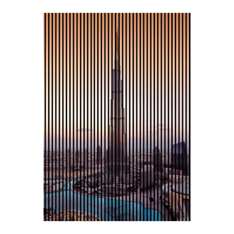Garantierte Lieferung Akustikpaneele mit Digitaldruck Dubai Hochhaus Wandpaneele Orange Garu in versch. Größen
