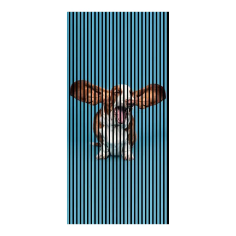 Akustikpaneele mit Digitaldruck Hund Wandpaneele Blau Braun in versch. Größen Beliebt