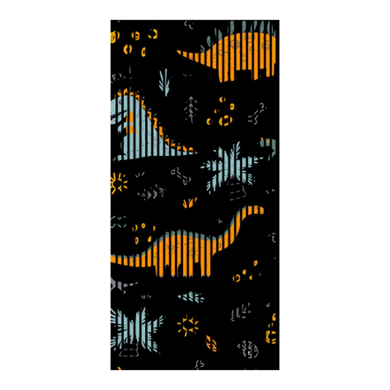 Geprüft Akustikpaneele mit Digitaldruck Dinosaurier Wandpaneele Schwarz Orange in versch. Größen