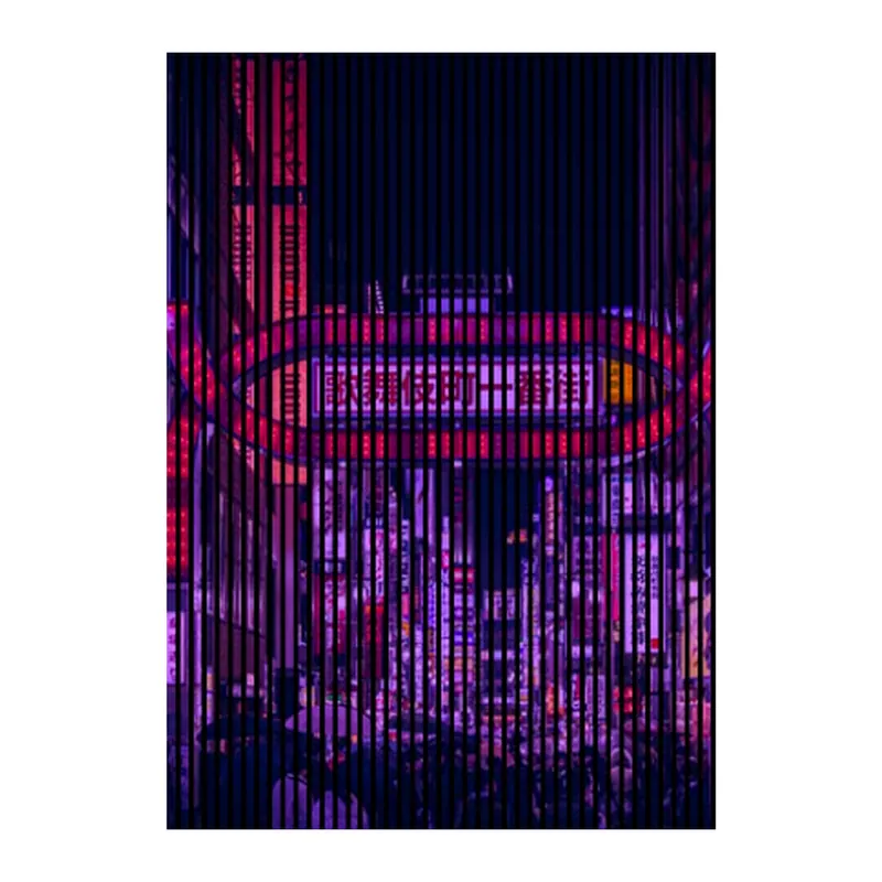 Must-Have Akustikpaneele mit Digitaldruck Cyberpunk Gaming Wandpaneele Schwarz Lila in versch. Größen
