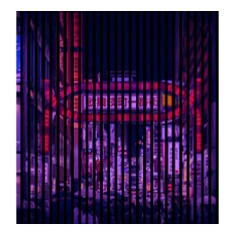 Akustikpaneele mit Digitaldruck Cyberpunk Gaming Wandpaneele Schwarz Lila in versch. Größen Schnäppchen