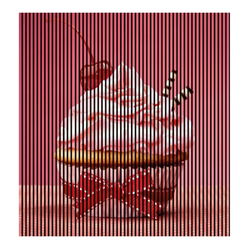 Bestseller Akustikpaneele mit Digitaldruck Cupcake Tisch Wand Wandpaneele Pink Rot Braun in versch. Größen