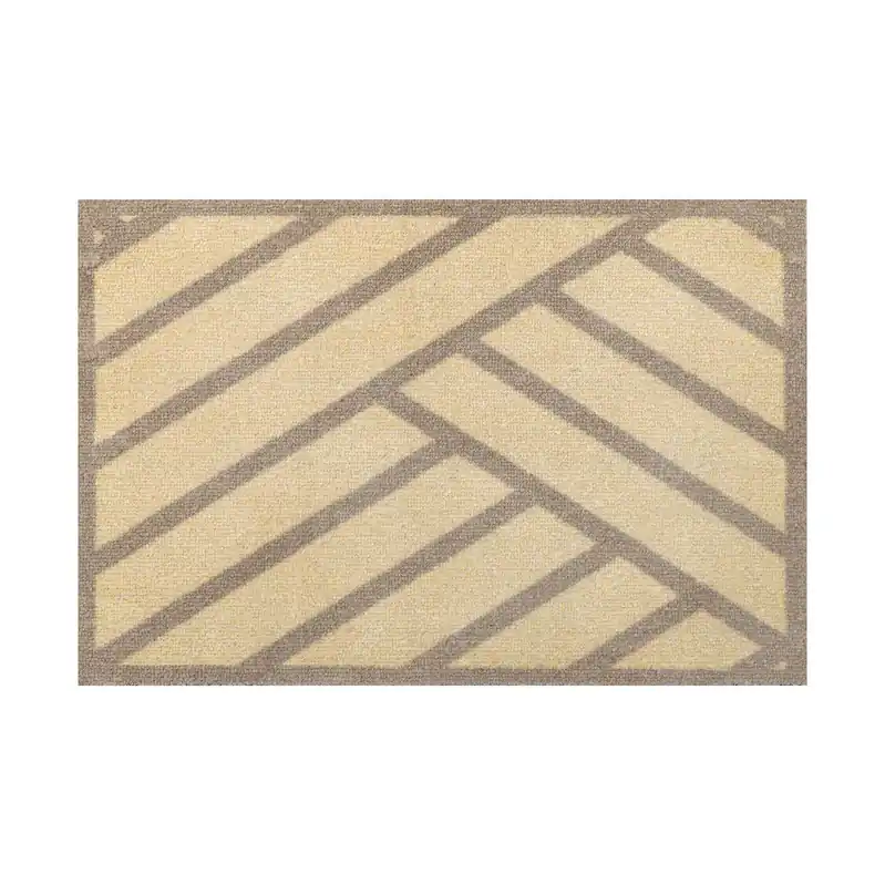 Fußmatte Sandstreifen 72 x 50 cm Schmutzfangmatte waschbar Floornovo Natur Schmutzfang Sale