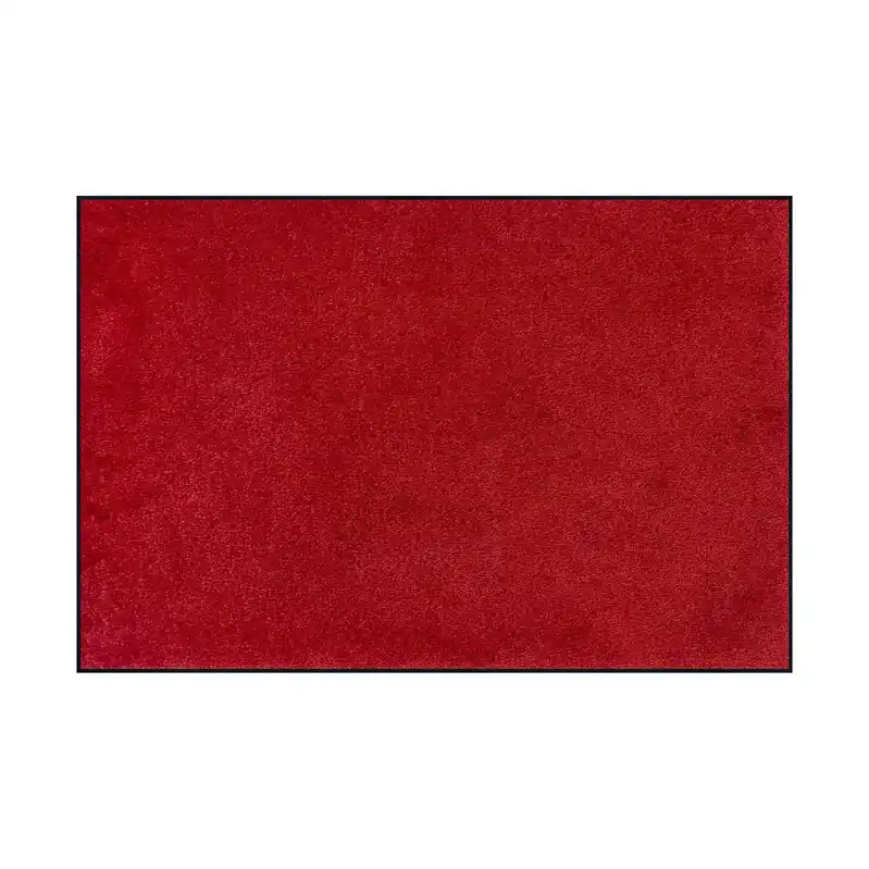 Bestpreis Fußmatte Rubinrot Schmutzfangmatte waschbar verschiedene Größen Floornovo Classic Decor & Uni Color