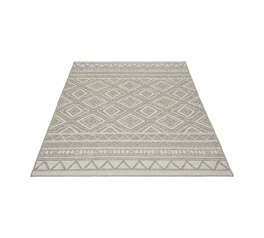 Jetzt Kaufen In- & Outdoor Teppich Beige versch. Größen - rechteckig für die Terrasse - FLOORNOVO