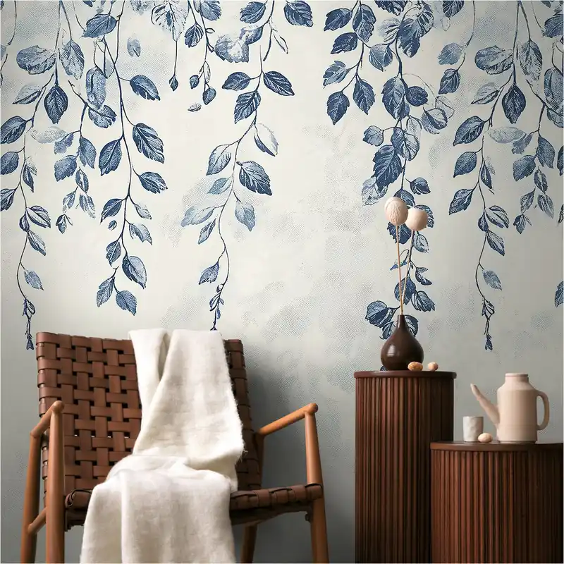 Neuheit Fototapete 791445 Blau Floral Natur CosmoLiving by Cosmopolitan A.S. Creation