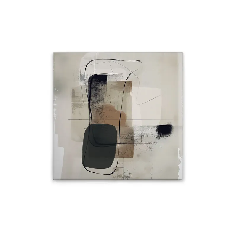 Beliebt Tadessi Leinwandbild Abstrakte Kunst Modern - 60 x 60 cm - M1-No.52145 - Keilrahmen in Beige Grau