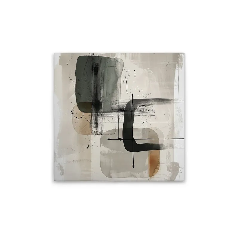 Abverkauf Tadessi Leinwandbild Abstrakte Kunst Modern - 60 x 60 cm - M1-No.52149 - Keilrahmen in Beige Grau