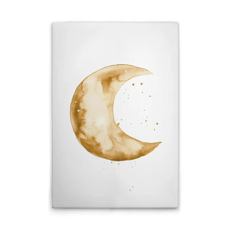Sichere Zahlung Tadessi Leinwandbild Goldene Mondsichel - 80 x 120 cm - M1-No.52223 - Keilrahmen in Weiß Gelb