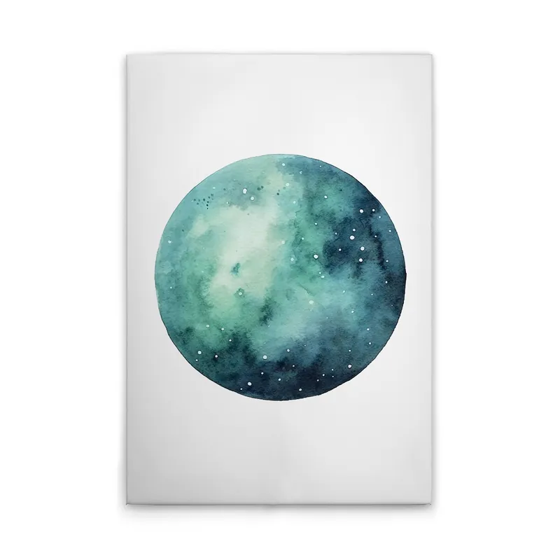 Zertifiziert Tadessi Leinwandbild Grüner Planet - 30 x 45 cm - M1-No.52234 - Keilrahmen in Weiß Grün