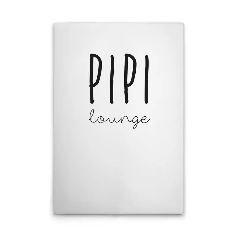 Ausverkauf Tadessi Leinwandbild "Pipi Lounge" - 30 x 45 cm - M1-No.52004 - Keilrahmen in Weiß Schwarz