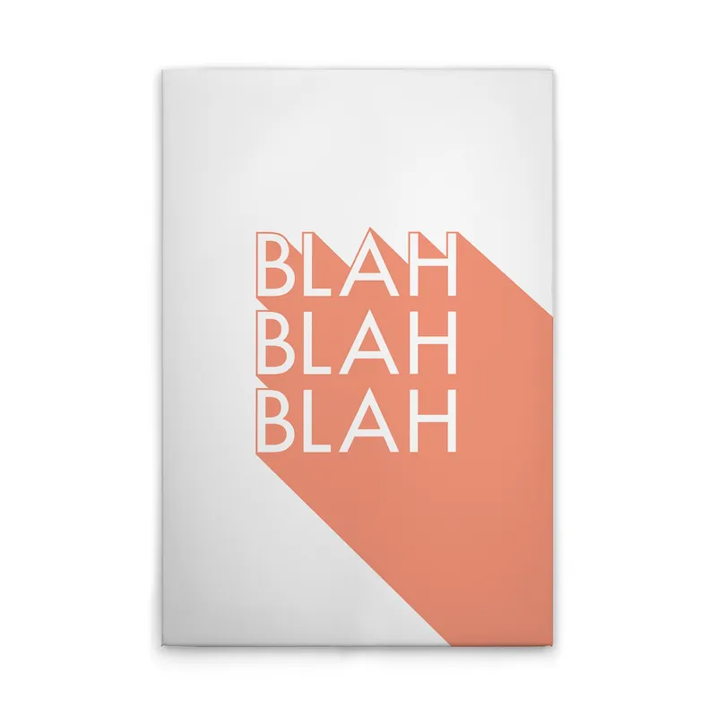 Sofort Bestellen Tadessi Leinwandbild "Blah Blah Blah" - 80 x 120 cm - M1-No.51936 - Keilrahmen in Orange Rosa