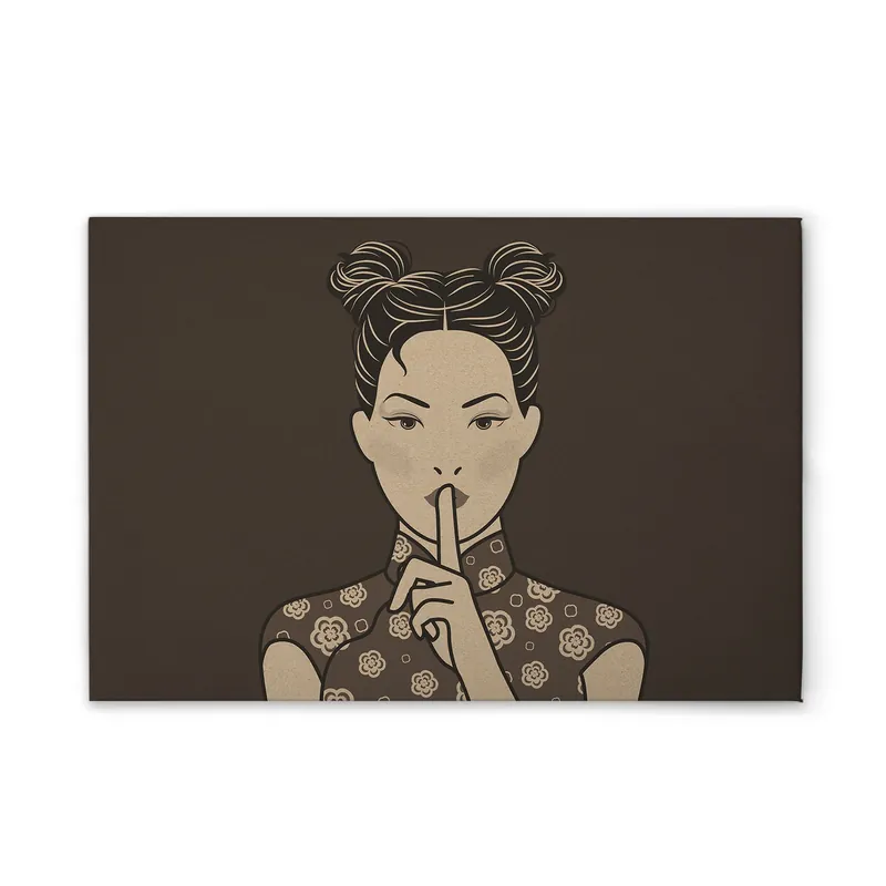 Rabatt Tadessi Leinwandbild Asiatisch - 90 x 60 cm - M1-No.50989 - Keilrahmen in Braun Grau