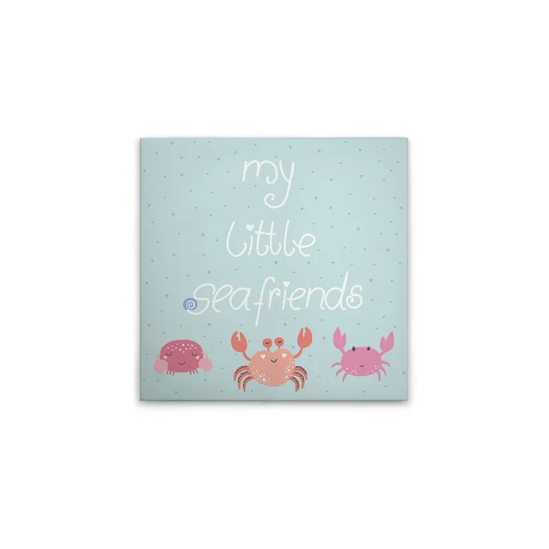 Versand Am Gleichen Tag Tadessi Leinwandbild "My little Seafriends" Unterwasserwelt - 40 x 40 cm - M1-No.50591 - Keilrahmen