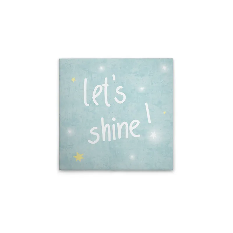 Aktuell Tadessi Leinwandbild "Let's Shine" - 30 x 30 cm - M1-No.50593 - Keilrahmen in Blau Gelb