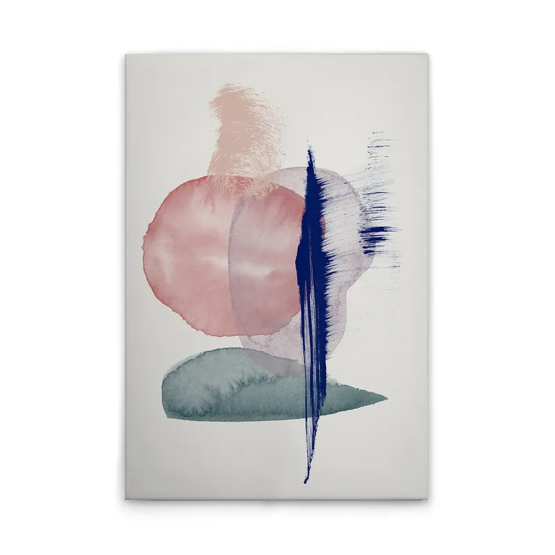 Ausverkauf Tadessi Leinwandbild Abstrakte Formen - 60 x 90 cm - M1-No.51184 - Keilrahmen in Bunt Weiß