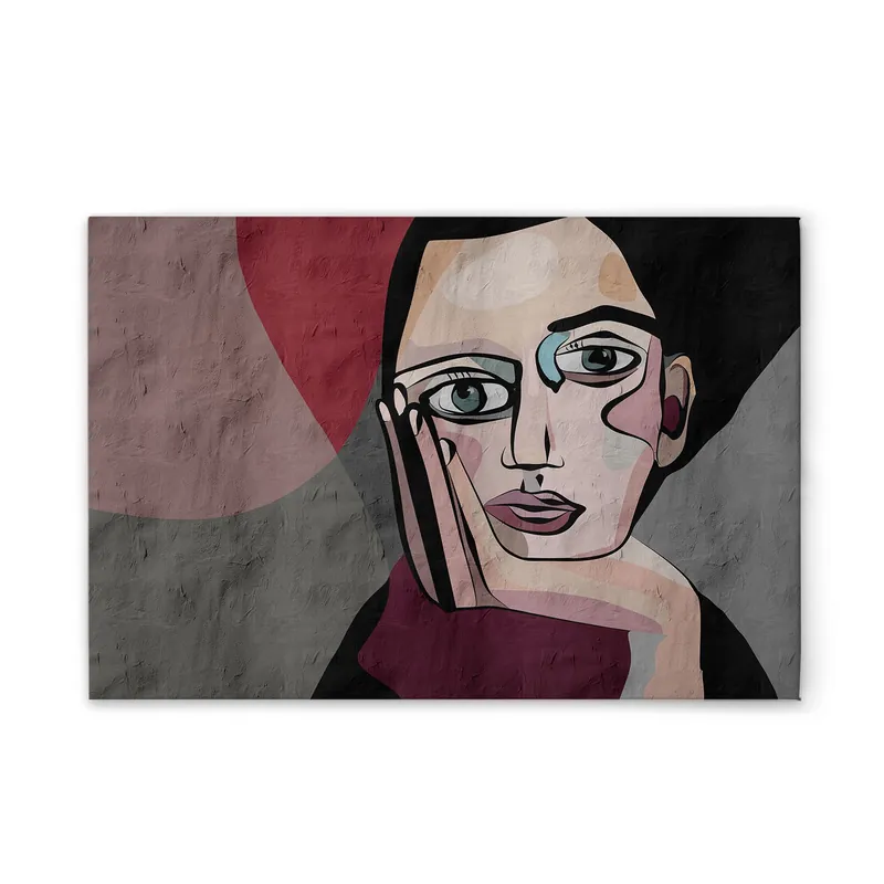 Tadessi Leinwandbild Minimalistisch Abstrakt - 45 x 30 cm - M1-No.51326 - Keilrahmen in Grau Bunt Schnäppchen