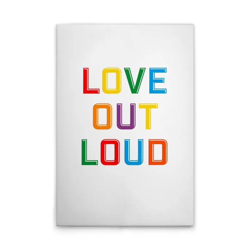 Neue Ware Tadessi Leinwandbild "Love Out Loud" Bunt - 50 x 75 cm - M1-No.51991 - Keilrahmen in Weiß Bunt