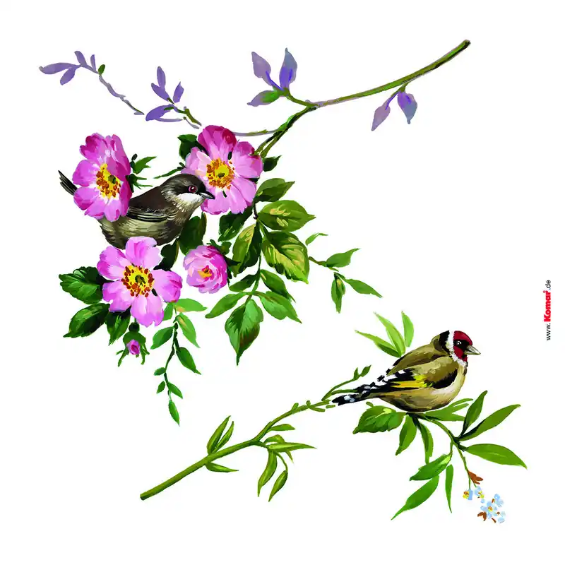Komar Fenstersticker - Spring Fever - 31 x 31 cm - Fensteraufkleber - Natur Neu