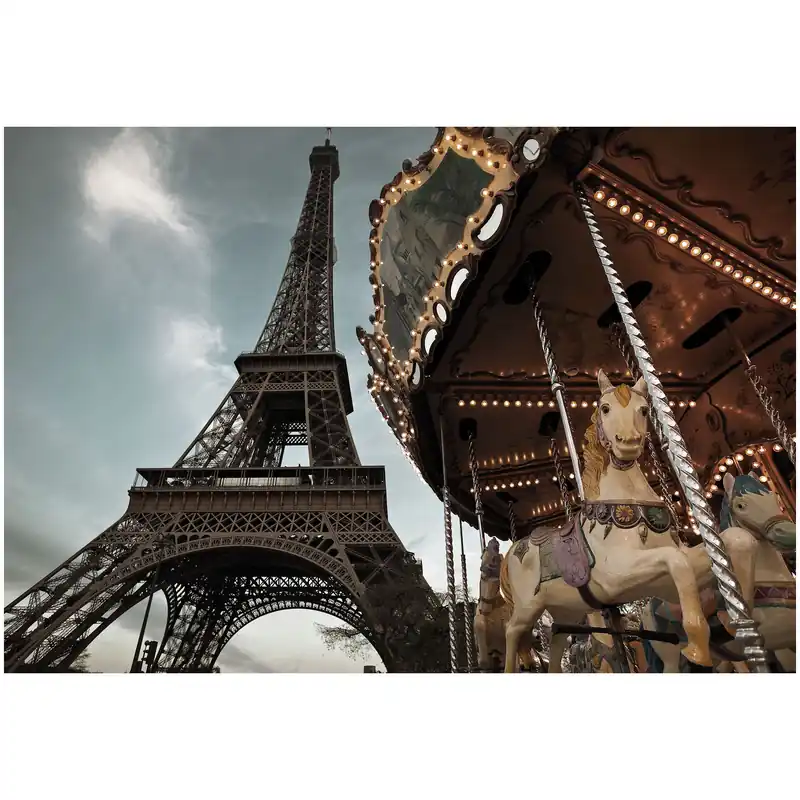 Neuheit Komar Fototapete - Carrousel de Paris - 127 x 184 cm - Papier - Kinderzimmer