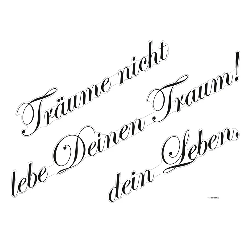 Schneller Versand Komar Wandtattoo - Träume - 70 x 50 cm - Wandsticker Selbstklebend - Klassisch
