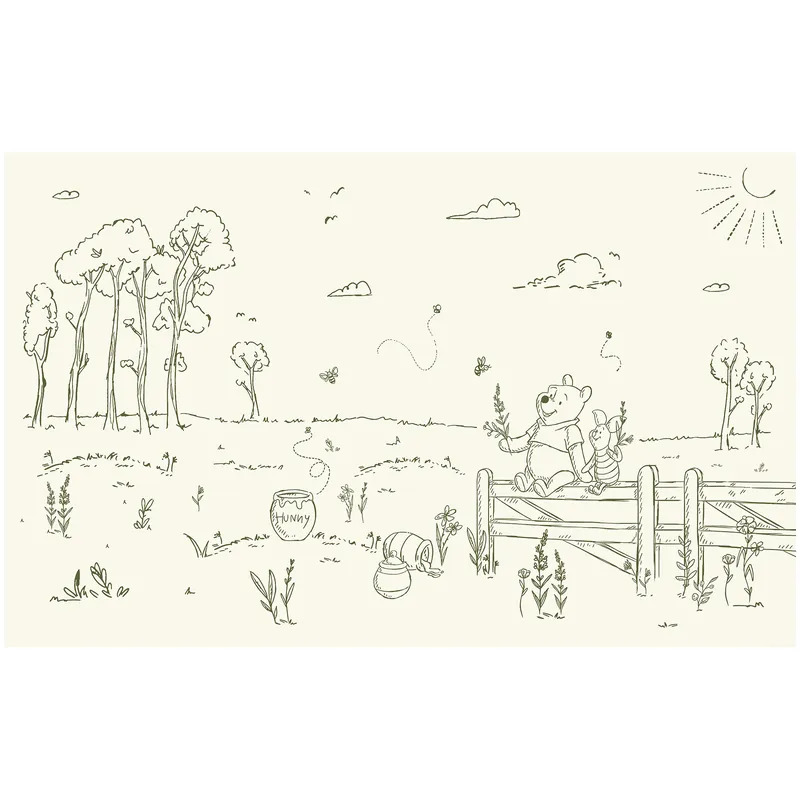 Sonderangebot Komar Fototapete - Disney Winnie the Pooh Bee at One with Nature - 250 x 400 cm - Vlies