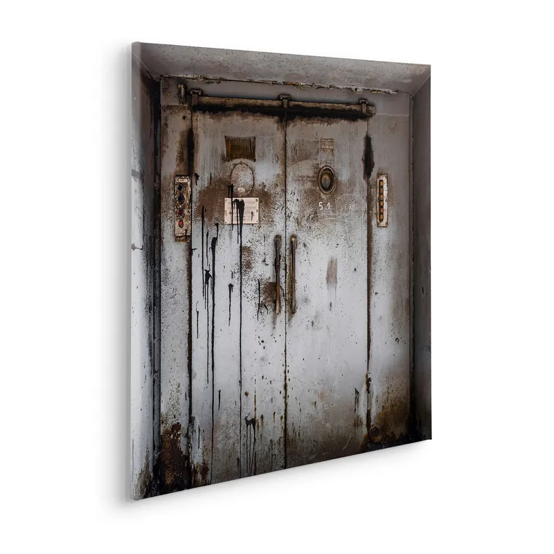 Angebot Komar Leinwandbild Doorface - 60 x 60 cm - Keilrahmenbild - Urban